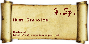 Hust Szabolcs névjegykártya