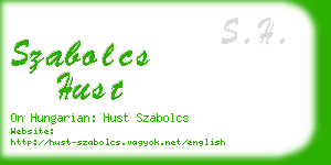 szabolcs hust business card
